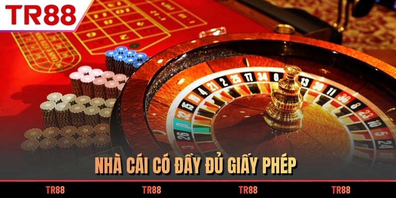 Nhà cái có đầy đủ giấy phép